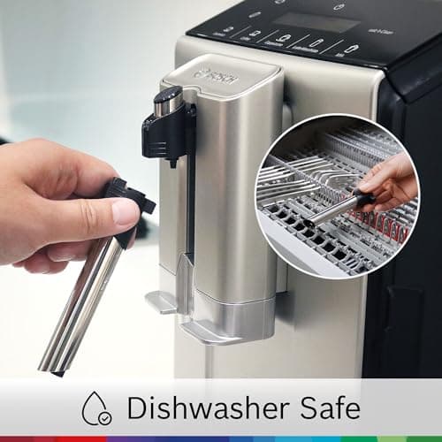 Bosch 300 Series Fully Automatic Espresso and Coffee Machine – One Touch Milk Drinks, Built-In Ceramic Grinder, In-Cup Frother, Easy Clean and Descale, Silver TIU20307 6