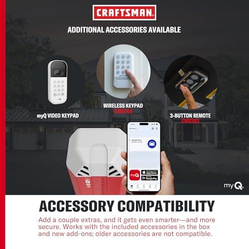 Craftsman 3/4 HP myQ Ultra-Quiet Smart Belt Drive 2-Light System Garage Door Opener with Wi-Fi® and Battery Backup 9