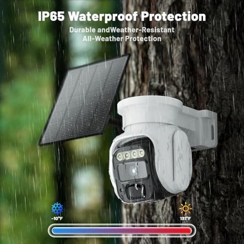 runofast 4G LTE Cellular Security Camera,No WiFi Solar Wireless Camera Outdoor Built in SIM Card & Subscription Monthly Fee, Remote Control, Pan Tilt,2K HD Night Vision, 2-Way Talk,Motion Detection 9