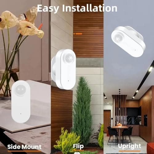 Haozee Smart Motion Sensor,Zigbee PIR Motion Sensor with Illuminance Value,High Sensitivity,Real-time Detection,Zigbee Hub Required,Support Home Assistant,Zigbee2MQTT 6