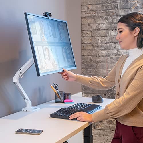 Ergotron – MXV Single Monitor Arm, VESA Desk Mount – for Monitors Up to 34 Inches, 7 to 20 lbs – White 6