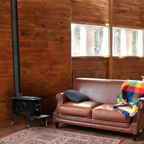 US Stove Company Cast Iron Wood Stove with Cool Touch Safety Handle, Heats up to 54,000 BTUs 5