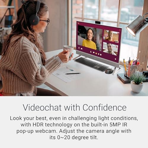 Dell 24 All-in-One Desktop ec24250-23.8-inch FHD Display, Intel Core 3 Processor 100U, Intel Graphics, 8GB DDR5 RAM, 512GB SSD, Windows 11 Home, Onsite Service+6 Months Retail Migrate - White 5