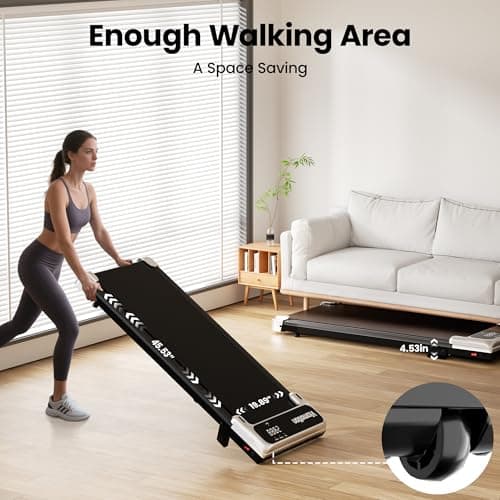 Viamotion Walking Pad,Under Desk Treadmill with Incline,2.5HP Low Noise Walking Pad with Remote and LED Display,Portable Walking Pad with 265 lbs Weight Capacity,Under Desk Treadmill Home Office 7