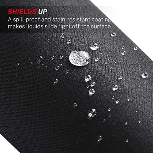 MROCO Mouse Pad [30% Larger] with Anti-Fray Stitched Edges, Premium-Textured Waterproof Surface, Non-Slip Rubber Base, Computer & Gaming Mouse Mat for Laptop, Office & Home, 8.5 x 11 in, Black 5