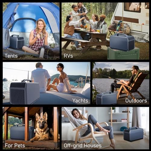EngyUp Portable Air Conditioner, 6000BTU Tent Air Conditioner, Music Play, 600W Camping Air Conditioner, Fast Cooling & Heating Covers up to 220 Sq. Ft., 110V Tent AC Unit for Outdoor, Room, RV, Truck 5