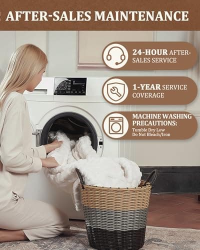 CAROMIO Electric Blanket Full Size - Thick Tufted Sherpa Heated Blanket Full Size with 10 Heating Levels and 10 Time Settings, ETL Certified Machine Washable Fast Heating Blanket Full 72"×84", White 9