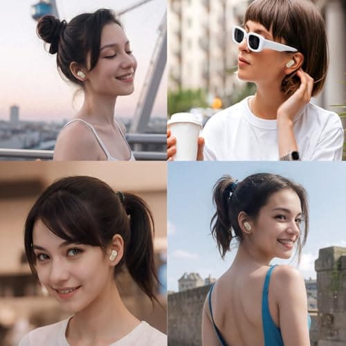 MEVENCO Wireless Earbuds Bluetooth 5.3-48H Playtime Bluetooth Earbuds with Fast Charging, Comfort Fit Semi-in-Ear, 2-Mic Call Noise Cancelling, LED Display & Touch Control for Sports/Work/Travel. 5