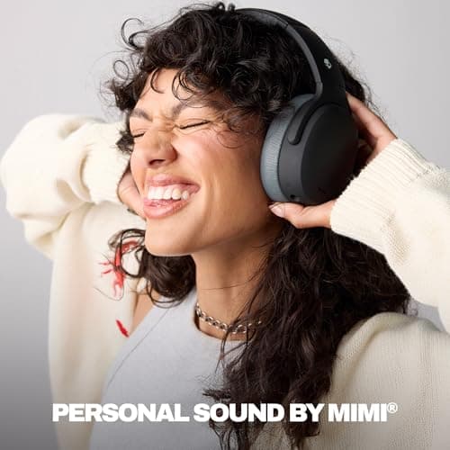 Skullcandy Crusher ANC 2 Wireless Over-Ear Bluetooth Headphones with Multi-Sensory Bass, Active Noise Cancelling, Up to 60 Hours Battery, Microphone for iPhone Android - Black/Asphalt 5