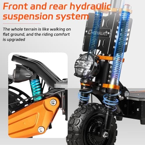 JAYSIMXIN Cheevalry S11pro Electric Scooter Adults,8000W Motor,55 mph Top Speed,with 11" All Terrain Tires,NFC,Smart Display,Dual Brake & Dual Suspension Commuting E-Scooter for Adults with Seat 5