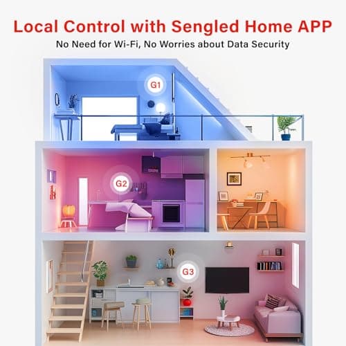 Sengled Dual Mode Smart Light Bulbs with Remote & App Control, Color Changing Bulbs, RGBW LED Light Bulbs 2700K-6500K Dimmable, 60W, Local Group Control (4P No Remote, No Support Alexa & Google) 5