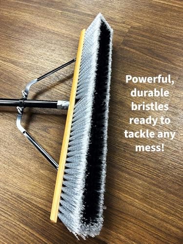 American Select Tubing Pbma24004-2 Heavy Duty 24" Multi-Surface Push Broom with Silver/Black Handle (2 Pack) 7