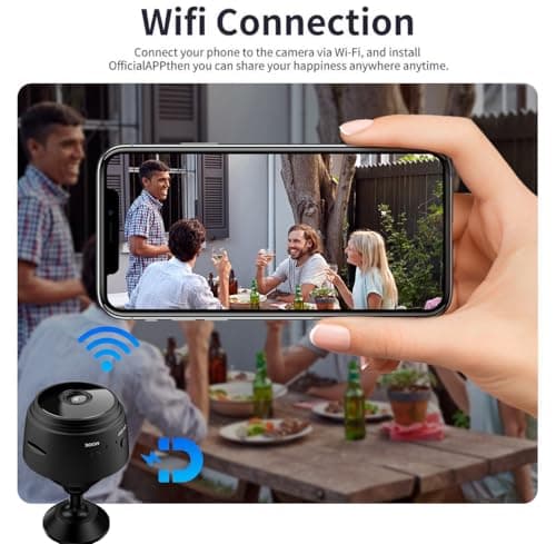 HPTUX Hidden Cameras - 1080P HD Small Camera with Motion Detection and Night Vision,Spy Cameras - Wireless Security Camera for Pet/Baby/Nanny - Magnetic Installation 2