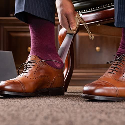 Charmount Metal Shoe Horn - 12 Inch Long Shoe Horns for Senior, Men, Women, Kids, Stainless Steel Shoehorn with Handle (Durable, Upgraded 2mm Thick) 7