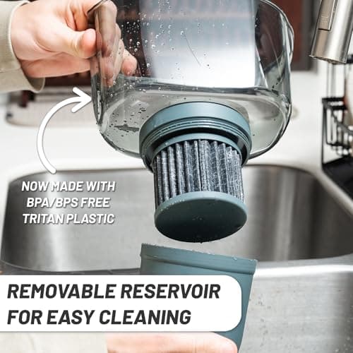 Epic Nano XP | Water Filter Pitchers for Drinking Water | 10 Cup | 150 Gallon Filter | Gravity Water Filter (Black & Bamboo) 7