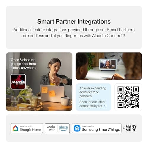 Genie B6172H Wall Mount Smart Garage Door Opener, DC Motor Lifts up to 14ft high 850lbs, Black 18