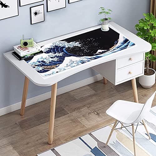 iLeadon Desk Mat, Big Mouse Pad, XXL Extended Gaming Mouse Pad, Large Mouse Pad for Desk Rubber Base Mousepad with Stitched Edges, Keyboard Mouse Mat for Work, Game, Office, Home - Japanese Sea Wave 6