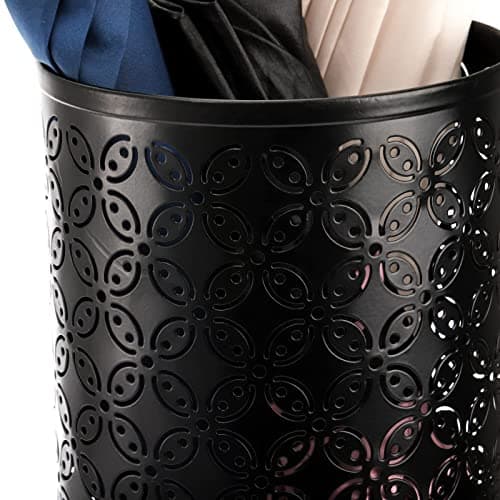 Gloserin Metal Round Umbrella Stand Rack,Free Standing Umbrella Holder Bin, Canes Walking Sticks Holder for Entryway, Home, Office (Round) 5