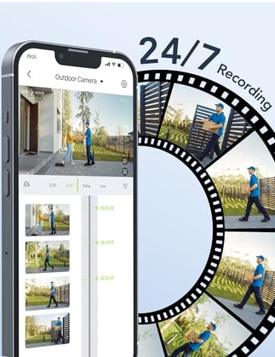 GNCC Security Camera Outdoor, 2K Cameras for Home Security, Color Night Vision, Motion Detection, 2-Way Audio, 24/7 Recording, Cloud & SD Card Storage, IP65 Waterproof, 2.4GHz WiFi, White 6