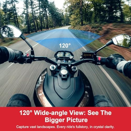 INNOVV H5 4K Action Camera, Motorcycle Helmet Camera with EIS Anti-Shake Ultra HD Video and 20MP Photo, Two Power Supply Methods, Smart WiFi, App, Waterproof Motorcycle Camera Max Support 512G 8