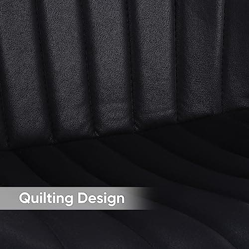 Nalupatio Modern Bar Stools Set of 2, Adjustable Fabric Upholstered Swivel Bar Chairs, Counter Height Barstools with High Backrest, for Bar Kitchen Island, Dining Room, Black 6