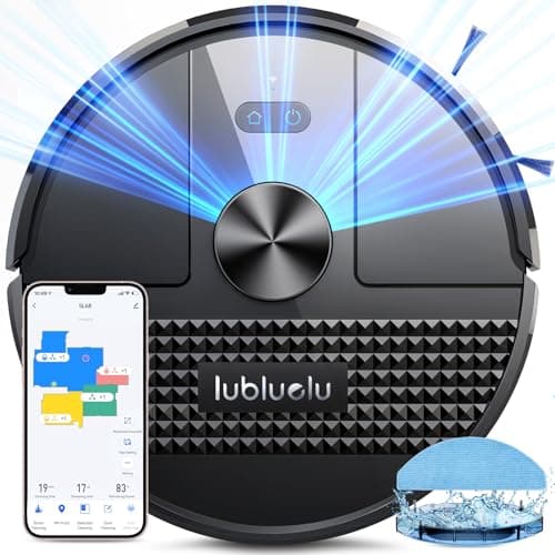 Lubluelu Robot Vacuum and Mop Combo, 4500Pa Robot Vacuum Cleaner, LiDAR Navigation, Smart No-Go Zones, WiFi/App/Alexa, Robotic Vacuums with Mapping, Auto Vacuum Robot for Pet Hair, Carpet, Hard Floor