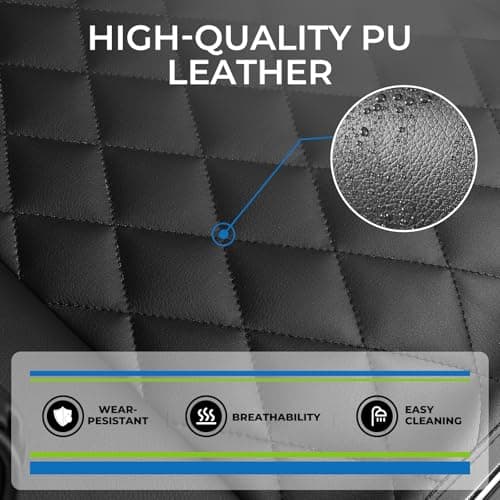 GTPLAYER Gaming Chair,Office Chair with Pocket Spring Lumbar Support, Ergonomic Comfortable Wide Office Desk Computer Chair with Outward Fixed Soft Armrests and Footrest (PU Leather, Black) 7