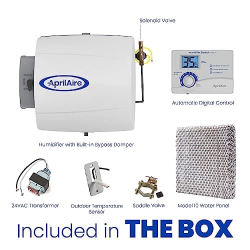 AprilAire 500 Whole-House Humidifier, Automatic Compact Furnace Humidifier, Large Capacity Whole-House Humidifier for Homes up to 3,600 Sq. Ft., White 5