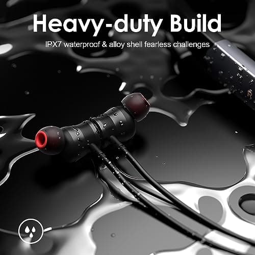 Rythflo Bluetooth Headphones, 150H Playtime Wireless Bluetooth Earbuds w/Mic in-Ear Magnetic Neckband Earphone, IPX7 Sweatproof Deep Bass Headset for Home, Traveling, Outdoor, Business Trips 6
