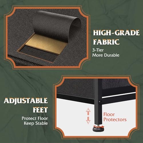 WLIVE Dresser for Bedroom with 5 Drawers, Wide Chest of Drawers, Fabric Dresser, Storage Organizer Unit with Fabric Bins for Closet, Living Room, Hallway, Charcoal Black 6