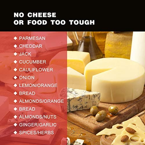 Cheese Grater Citrus Lemon Zester with Food Storage Container & Lid - Perfect For Hard Parmesan Or Soft Cheddar Cheeses, Ginger, Vegetables, Butter, Chocolate & Nutmeg (Red) 9