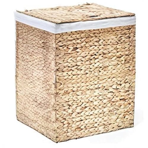 Seville Classics Premium Natural Handwoven Portable Laundry Bin Basket with Carrying Handles, Natural Water Hyacinth, Rectangular, Volume: 2.5 bushels or 3.1 cu. ft, 18.5" W x 12.2" D x 24" H 10