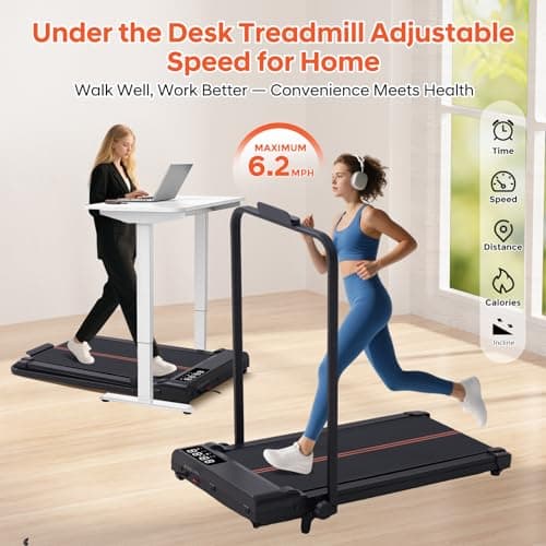 Walking Pad Treadmill with Incline and Handle Bar273 8