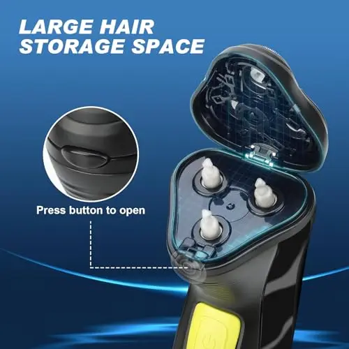 BlueFire Head Shaver for Bald Men, Corded 3D Electric Rotary Shavers with Pop-up Trimmer,Bald Head Close Shaver for Men, Rotary Shaver Electric Dry Shave 8