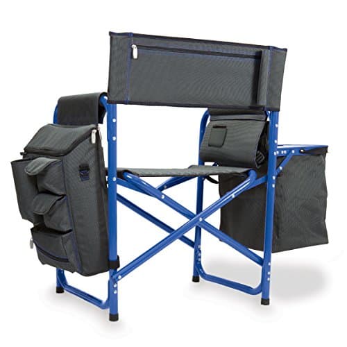 PICNIC TIME Fusion Camping Chair with Side Table and Soft Cooler, Outdoor Foldable Padded Camping Chairs with Cup Holder for Lawn, Beach, & Sports Use for Adults, (Dark Gray Blue Accents) 6