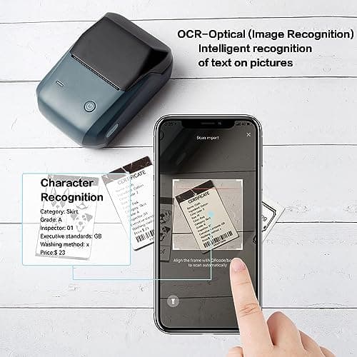 LMASBLTER B1 Label Makers - Barcode Label Printer Bluetooth Portable Thermal Printer for Small Business, Address, Logo, Clothing, Jewelry, Retail, Mailing, Sticker Printer for Phones & PC, Black 5