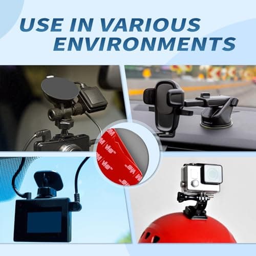 6 Pcs Dash Cam Adhesive Pads, Double Sided Adhesive Pads for Car Dashboard,Very High Bond Heat Resistant Tape for Windshield,Heavy Duty Sticky Pads for Car Phone Holder and Dash Cam 5