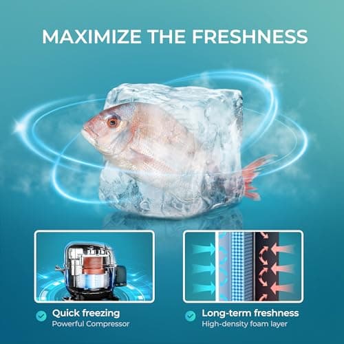 EUHOMY Mini Freezer Countertop,1.1 Cubic Feet, Single DoorCompact Upright Freezer with Reversible Stainless Steel Door, Removable Shelves, Small freezer for Home/Dorms/Apartment/Office(Silver) 5