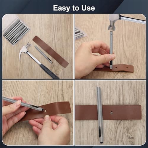 17 Pcs Round Leather Hole Punch Tool 0.5-7mm, Boyistar Metal Hollow Hole Punching for Leather Craft Punch Tools Set Round Hollow Tools for Belts, Watch Band, Paper, Plastic, Leather with Storage Box 6