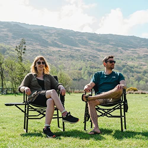 SUNNYFEEL Camping Directors Chair, Heavy Duty,Oversized Portable Folding Chair with Side Table, Pocket for Beach, Fishing,Trip,Picnic,Lawn,Concert Outdoor Foldable Camp Chairs 4