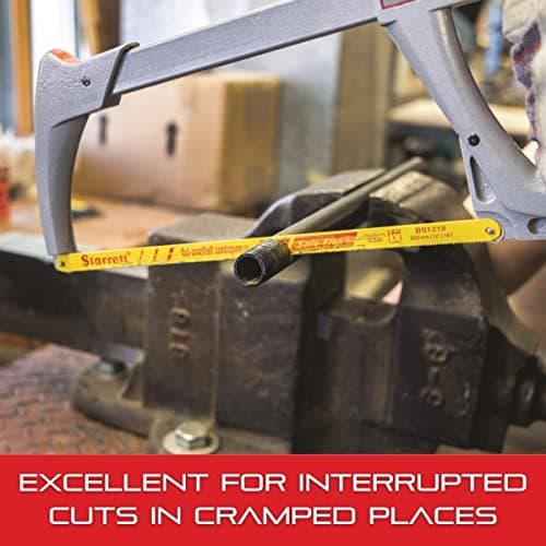 Starrett Bi-Metal Unique HSS Safe-Flex Hand Hacksaw Blade - Ideal for Contractors and Tradesmen - 12" Length, 1/2" Width, 0.024" Thickness, 24 TPI - 2-Pack - KBS1224-2 5