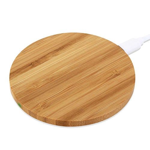 szwisechip Fit for Apple Iphone12 Iphonoe 12 / Pro/Pro Max Bamboo Wood WOODED Fast Wireless Charger 7.5W for Samsung Galaxy S10/S10+/S10e/S9/S9+/S8/S8+/LG G7