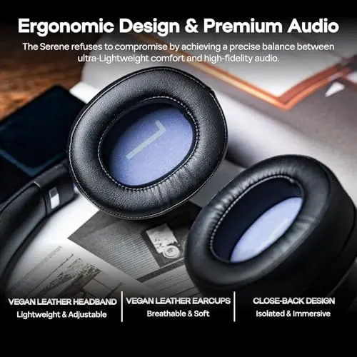 Linsoul Kiwi Ears x Z Reviews: Serene Planar Magnetic Driver Over-Ear Gaming Headphones, Fully Closed-Back, Passive Noise Cancelling, with Detachable Cable for DJ, Gamer, Musician 5