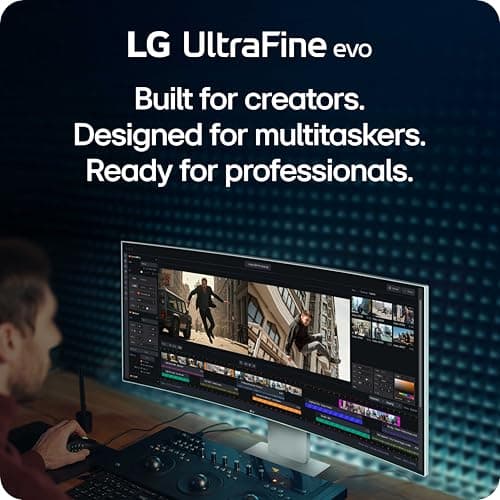 LG 40U990A-W 40-inch Ultrafine evo 5K2K WUHD (5120 x 2160) Nano IPS Curved Monitor, Thunderbolt 5, DisplayHDR 600, Built-in Speaker, 120Hz, HDMI 2.1, DP 2.1, USB C, Tilt/Height/Swivel Stand, White 4