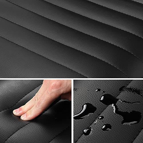 Yaheetech Adjustable Task Chair PU Leather Low Back Ribbed Armless Swivel Black Desk Chair Office Chair Wheels 6