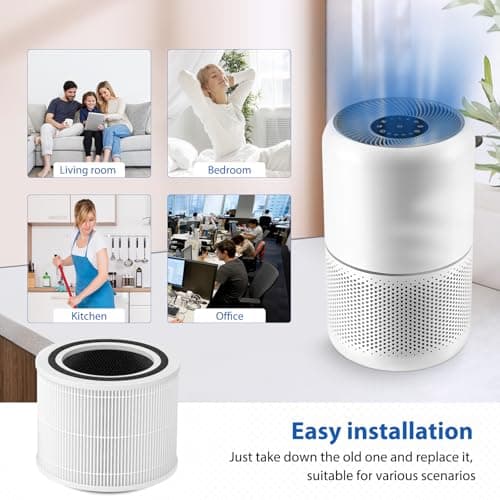 Core 300 Replacement Filter for LEVOIT Core 300, Core 300-P, Core 300S Vortex Air Air Purifier, 3-in-1 H13 Grade True HEPA Filter Replacement 2 Pack, Compare Part No. Core 300-RF (White) 7