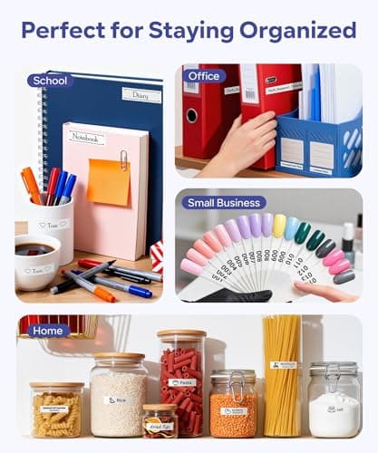 VolenGo M950 Label Maker, Rechargeable Backlit Portable Bluetooth Labeler Machine with Tapes, Inkless Label Printer for 12mm Name-Tags/Daycare-Labels/File-Labels, Teacher Gifts, School Office Supplies 8