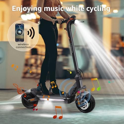 CUNFON Electric Scooter, Up to 31 MPH, 50-Mile Long Range, Dual Brake & Dual Suspension, 1600W Peak Motor, Off-Road Heavy Duty E-Scooter for Adults and Teens, 300+ lbs 5