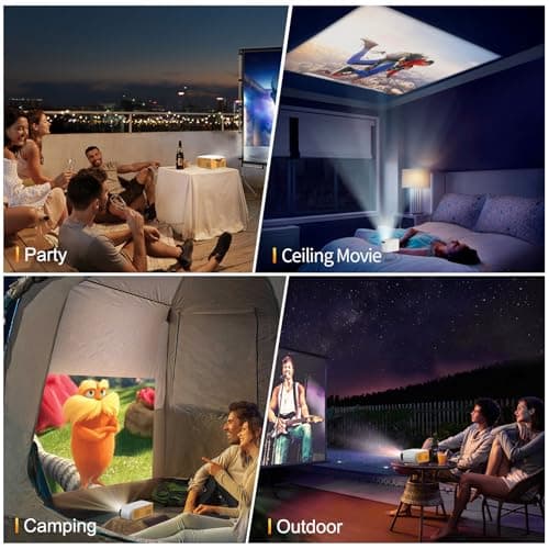 vamvo Mini Portable Projector Small VideoProjector for Home Theater Projectors, Outdoor Projectors Movie Use in Camping, Videos Can Be Easily Mirrored Directly to Projector 5