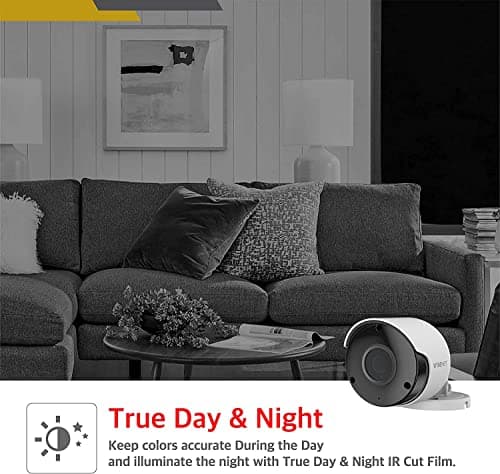 LIVEBEAR Wisenet SDC-89445BF/89447BF 5MP CCTV Surveillance Weatherproof Bullet Security Camera 82ft 3.6mm Lens 104° Wide Angle Compatible with SDH-B84045BF; SDH-C84085BF; SDH-C85127 8